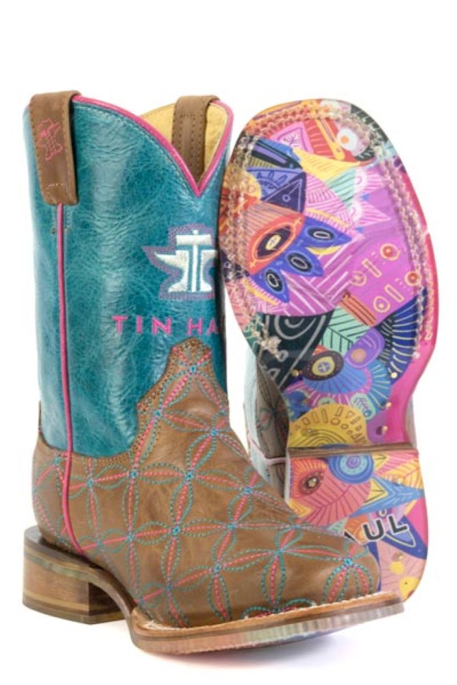 TIN HAUL TWISTER / TUTI FRUTI SOLE Big & Little Girls Cowboy Boots