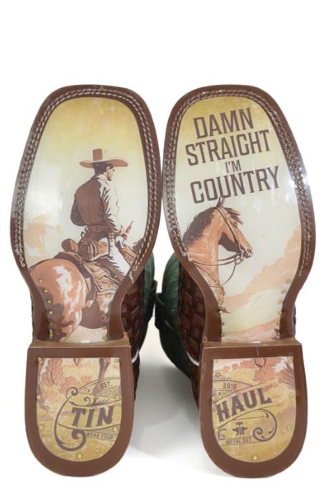 Men's Tin Haul 'Tangled' Cowboy Boots w/ I'm Country Sole