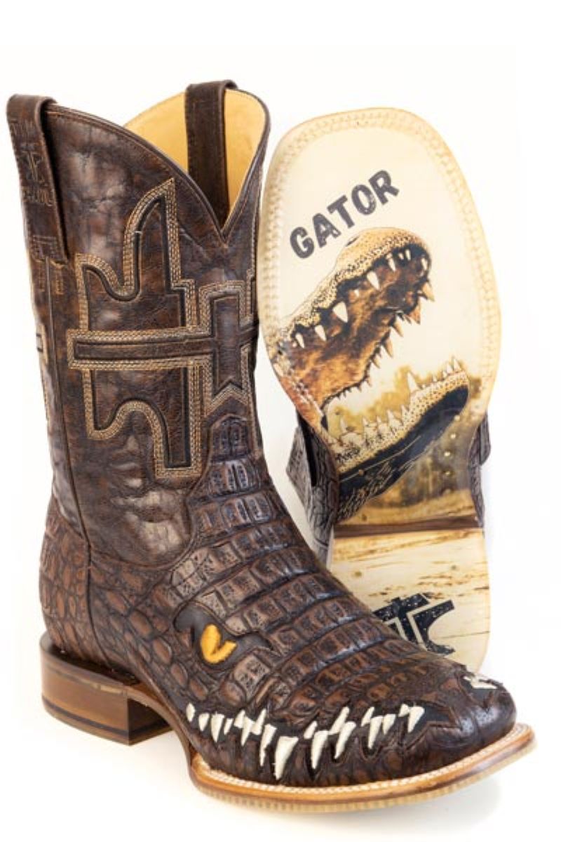 Tin Haul Al O'Gator Men's Square Toe Boots