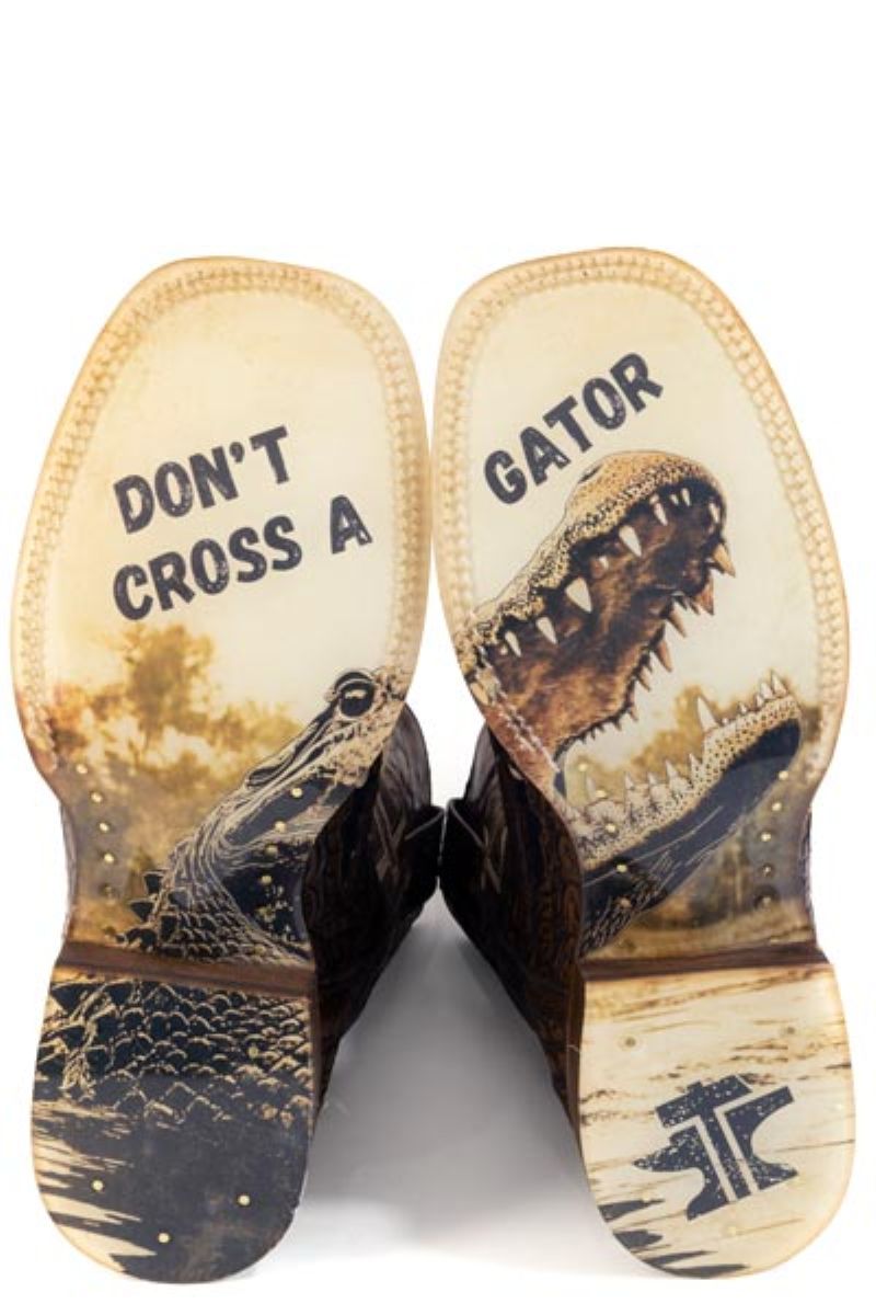 Tin Haul Al O'Gator Men's Square Toe Boots