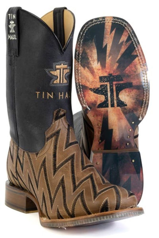 LIGHTNING / TIN HAUL Square Toe Men's Cowboy Boots
