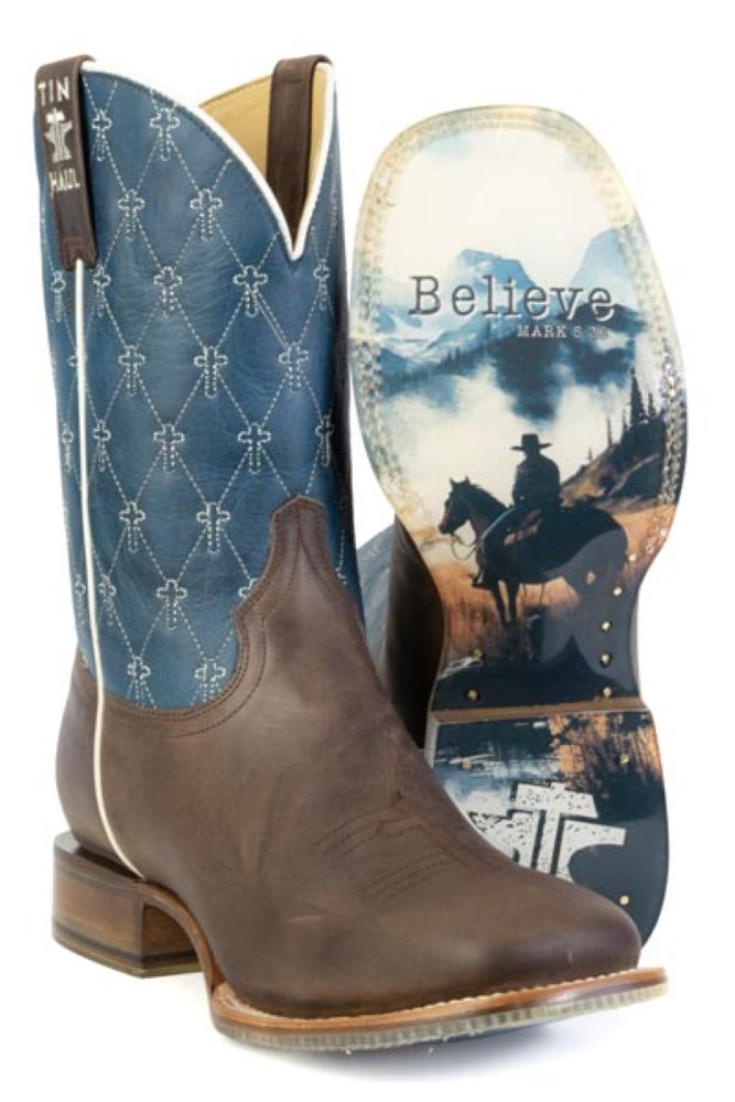 CRISS CROSS / TIN HAUL Square Toe Men's Cowboy Boots