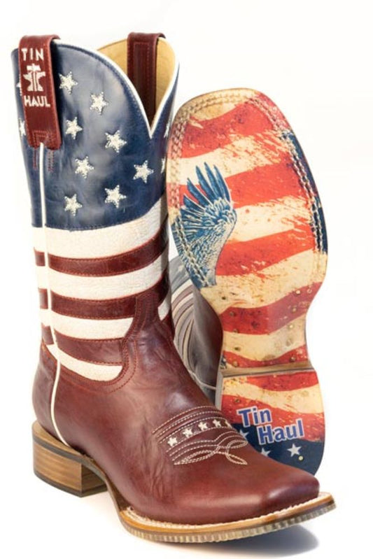 Women's Tin Haul USA Freedom Cowboy Boots