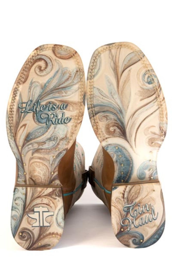 Tin Haul Women's Cowboy Boots Paisley Princess