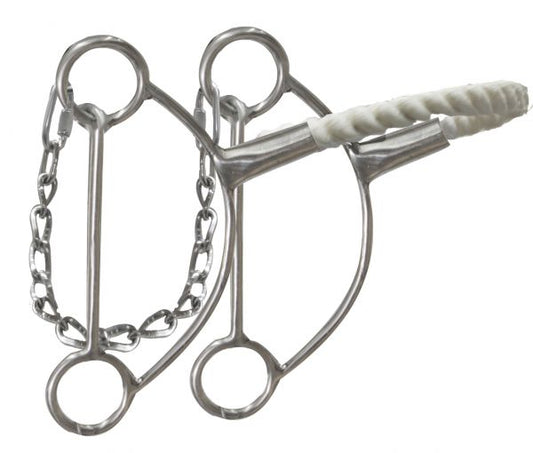 Stainless Steel Hackamore With Wax Rope Nose