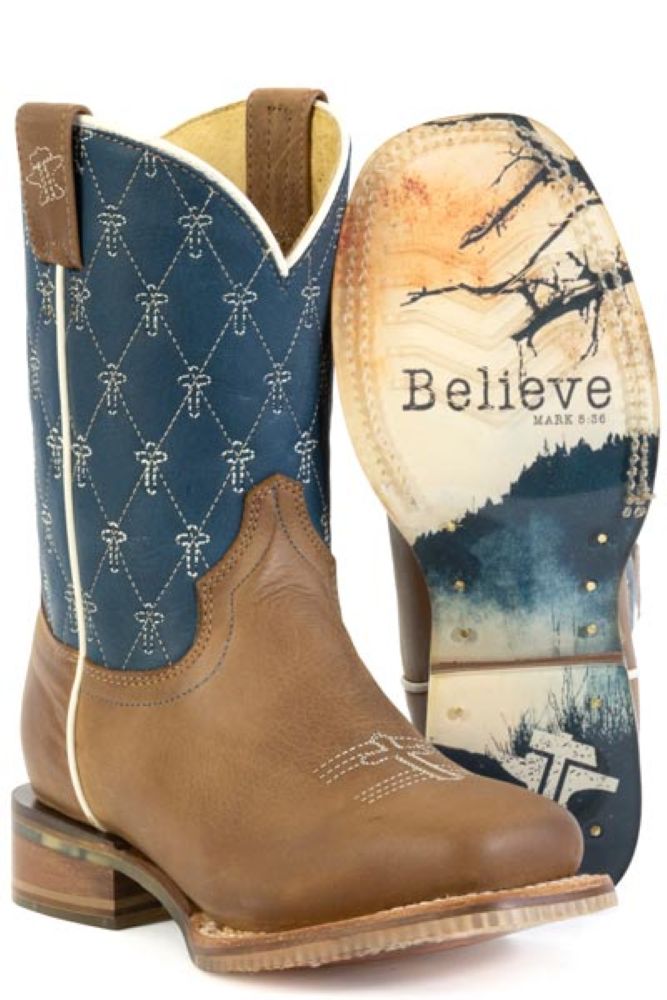 CRISS CROSS Square Toe TIN HAUL Cowboy Boots Kids Little & Big