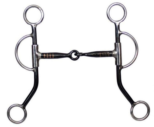 5" Sweet Iron Smooth Snaffle Copper Inlay Training Bit