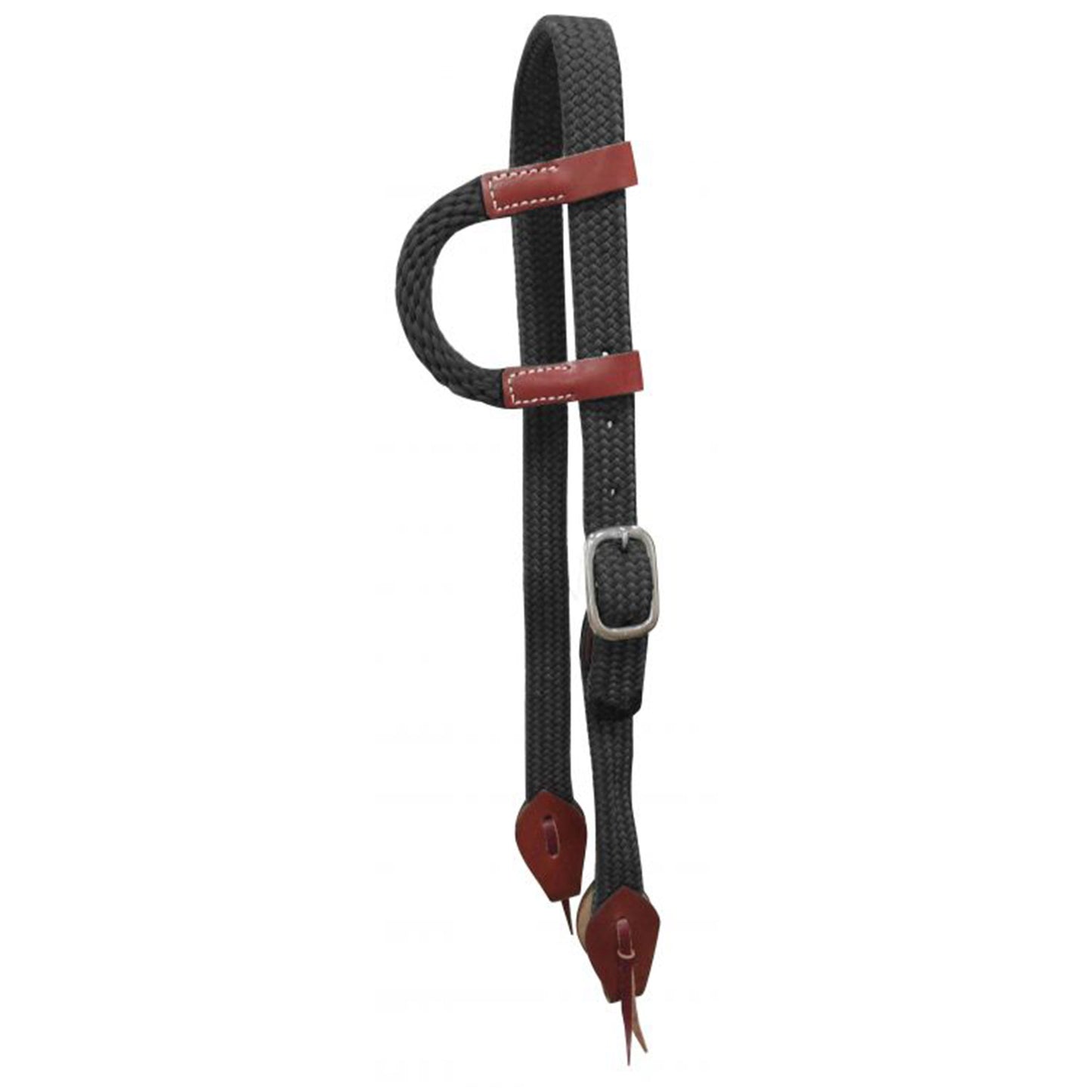 Showman Nylon One Ear Headstall with Leather Accents