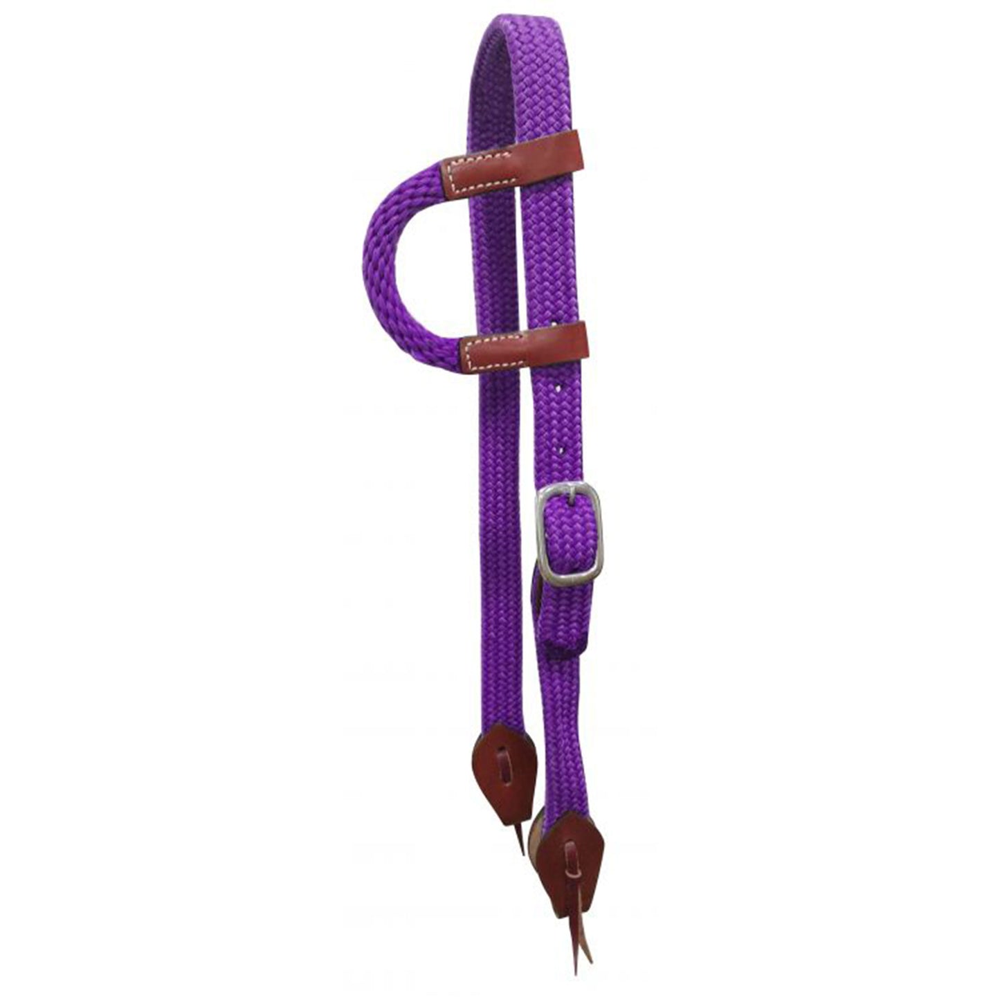 Showman Nylon One Ear Headstall with Leather Accents