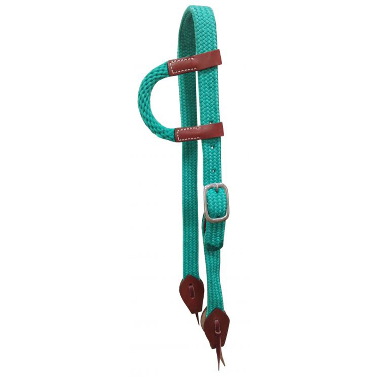 Showman Nylon One Ear Headstall with Leather Accents
