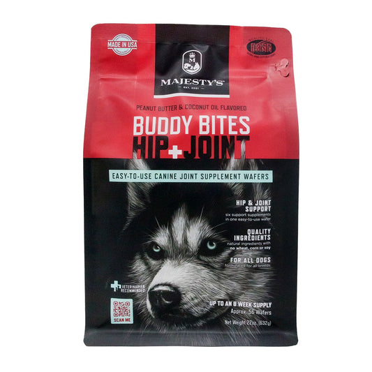 Majesty's Buddy Bites Hip + Joint Wafers Supplement for Dogs