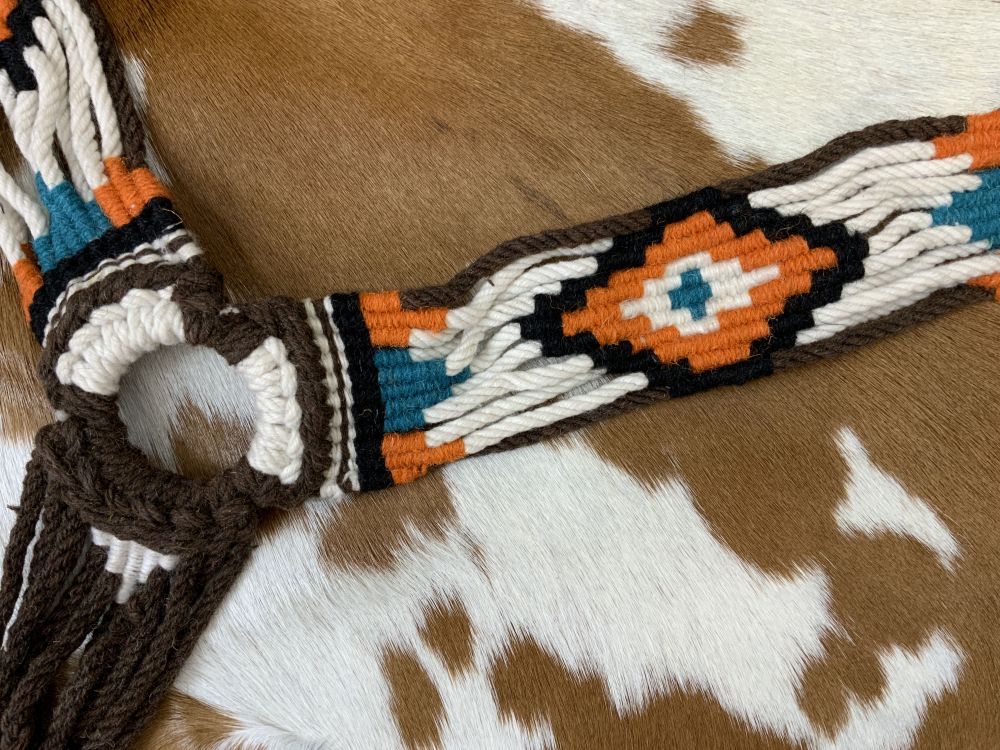 Wool String Breast Collar w/ Navajo Design