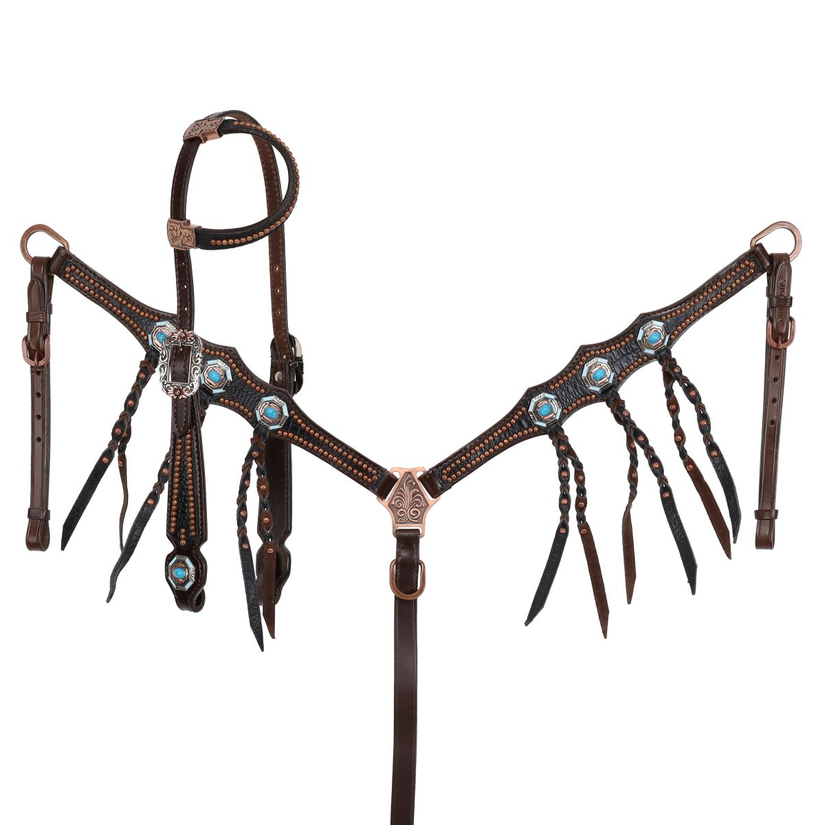 Showman Blackwater Gator 1 Ear Headstall Breastcollar