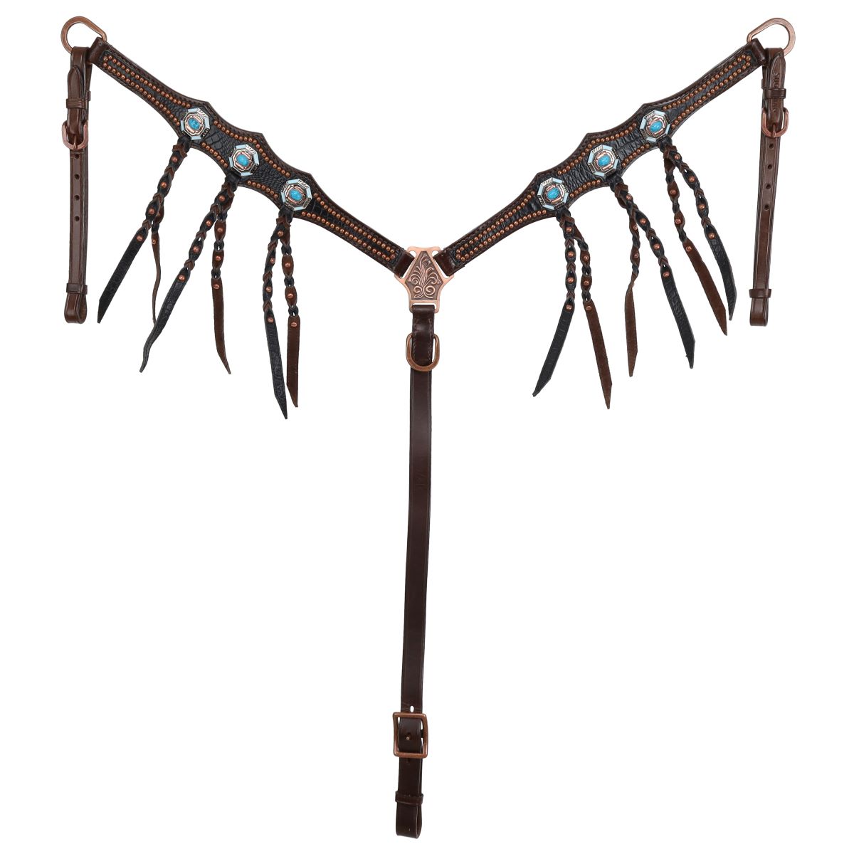 Showman Blackwater Gator 1 Ear Headstall Breastcollar
