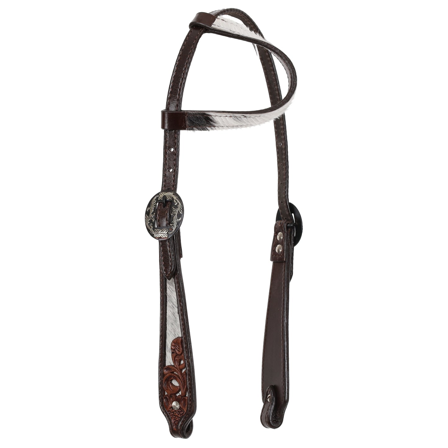 Showman Meadow Hide One Ear Headstall and Breastcollar Set
