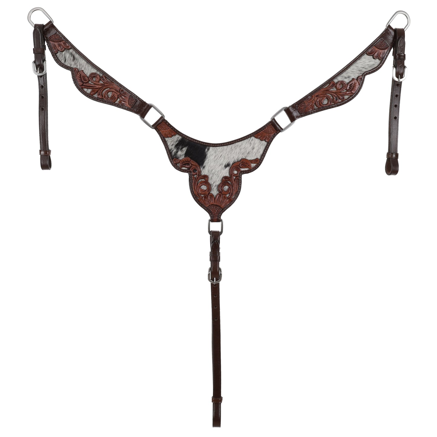 Showman Meadow Hide One Ear Headstall and Breastcollar Set