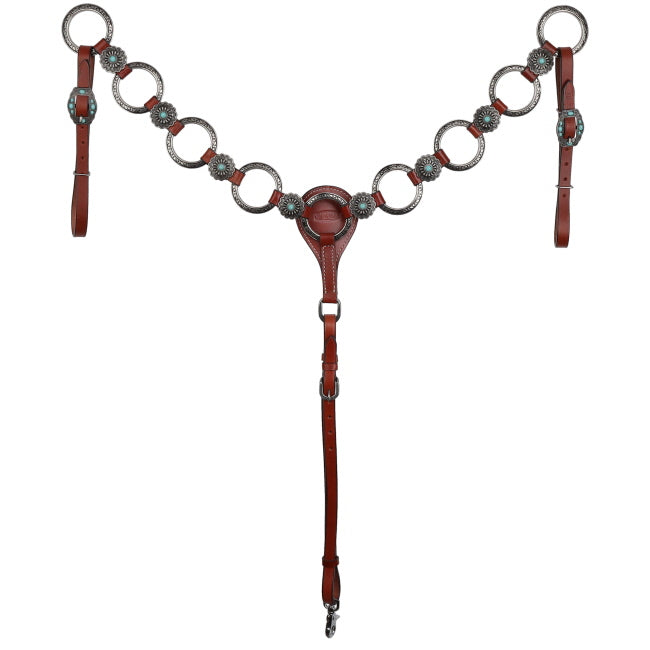 Showman Wildflower Halo One Ear Headstall and Breastcollar Set