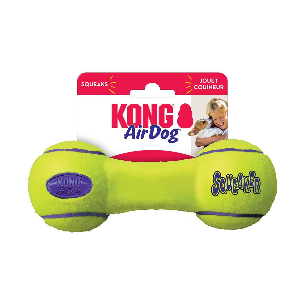 KONG Air Dog Medium Football / Dumbbell Squeaker Toy