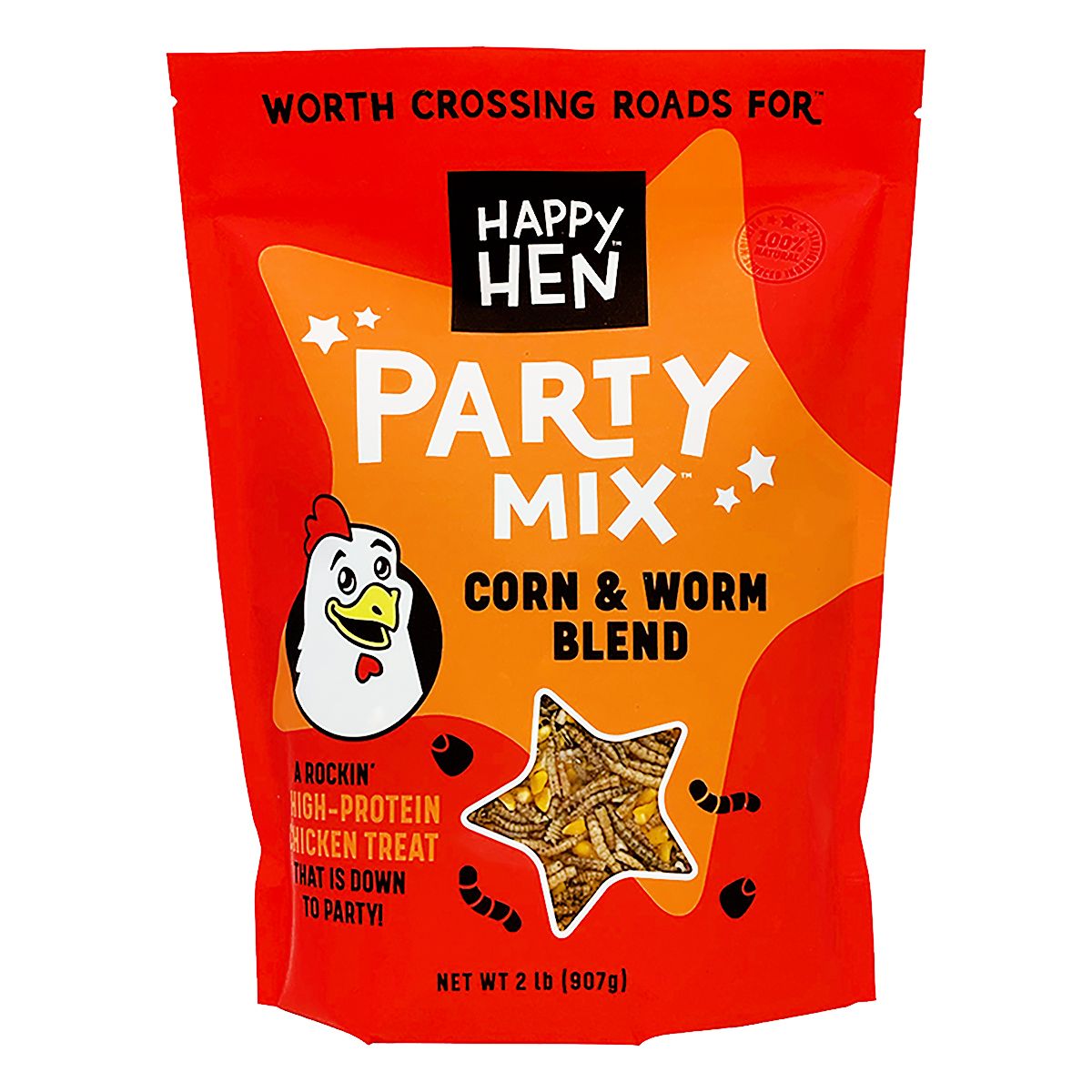 Happy Hen Party Mix Corn & Mealworm 2 lbs