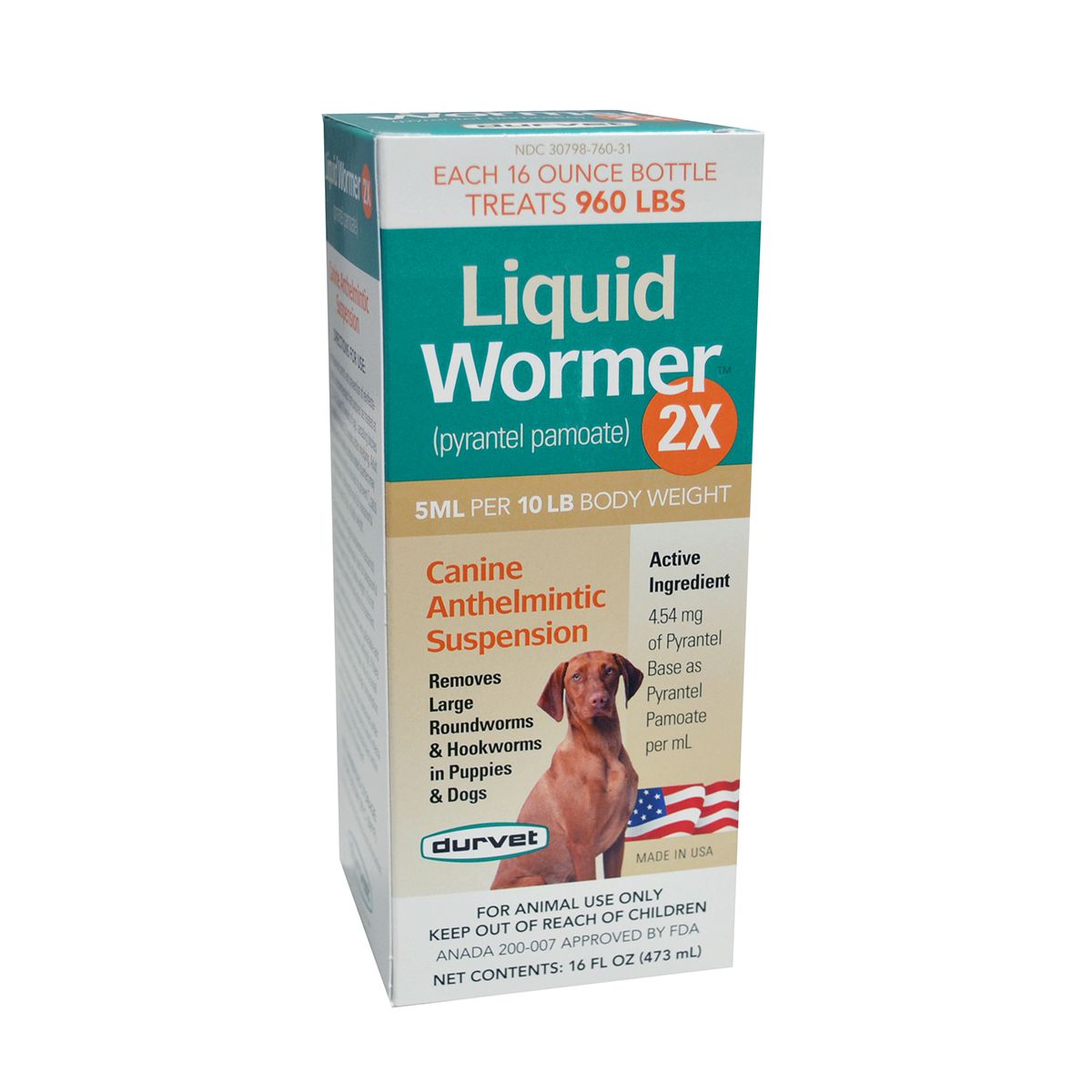 Durvet Liquid Wormer 2X Dog Dewormer