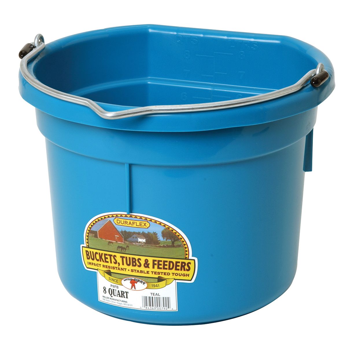 DuraFlex Plastic Flatback Water Feed Bucket 20 Qt