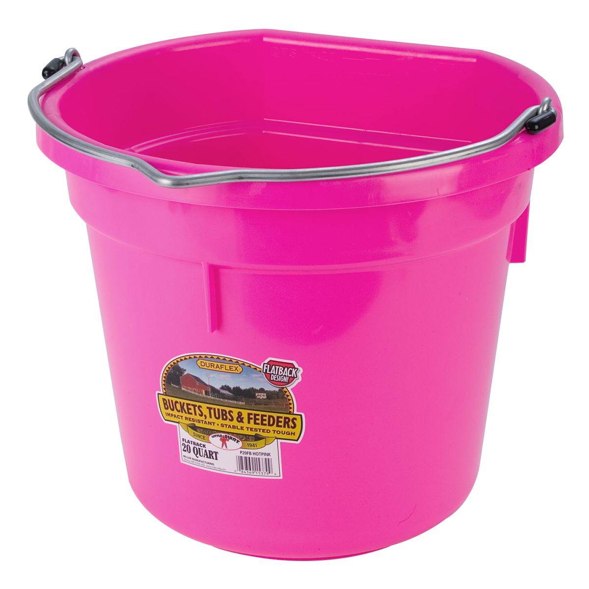 DuraFlex Plastic Flatback Water Feed Bucket 20 Qt
