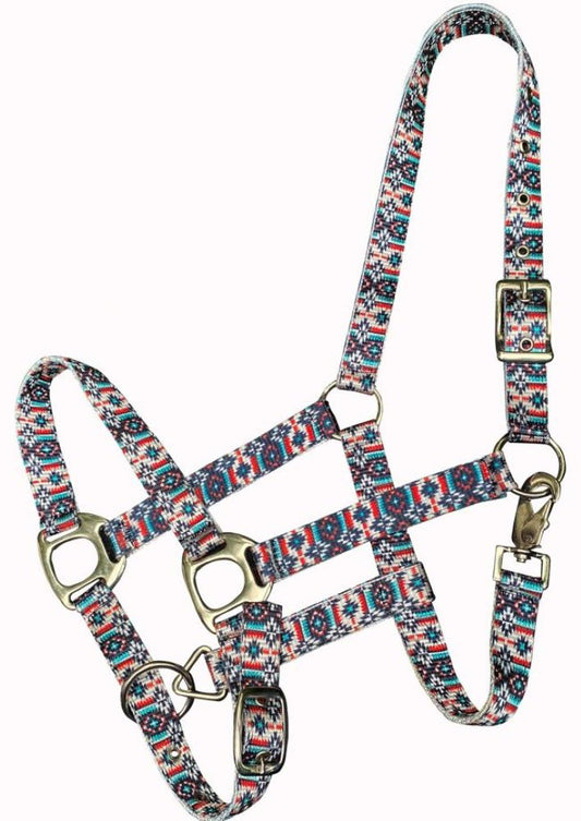 Premium Nylon Horse Halter w/ Southwestern Print