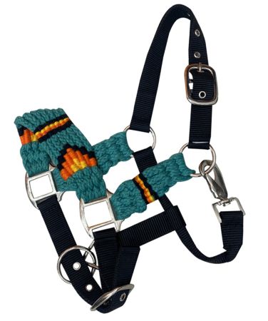 Pony size Southwest Cotton Corded Nylon Halter