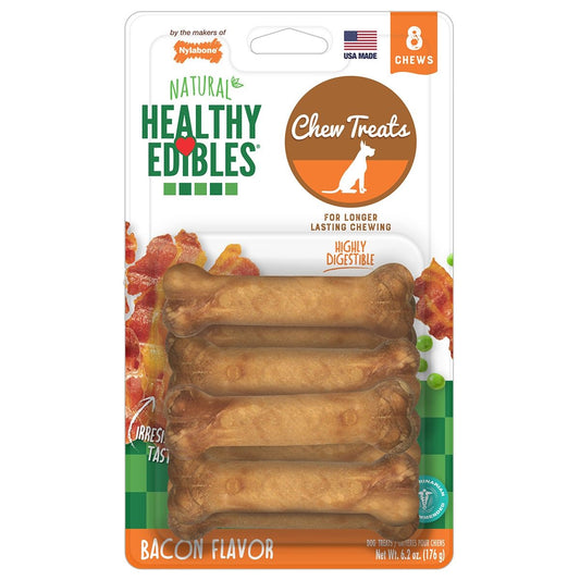 Healthy Edibles Bacon Chews for Dogs 8 pk.