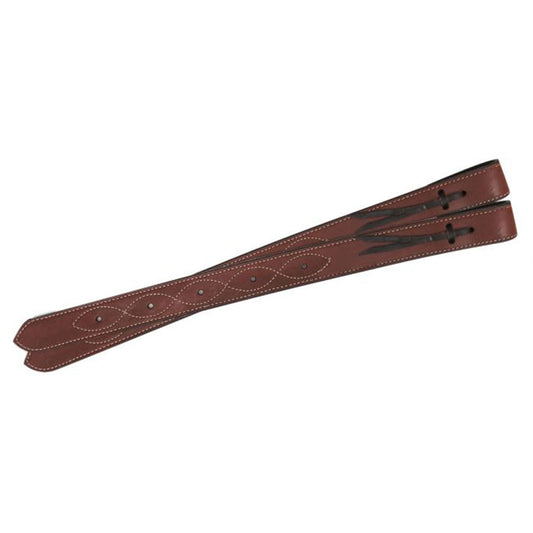 24.5" X 1.75" Heavy leather flank billet strap. Sold in pairs