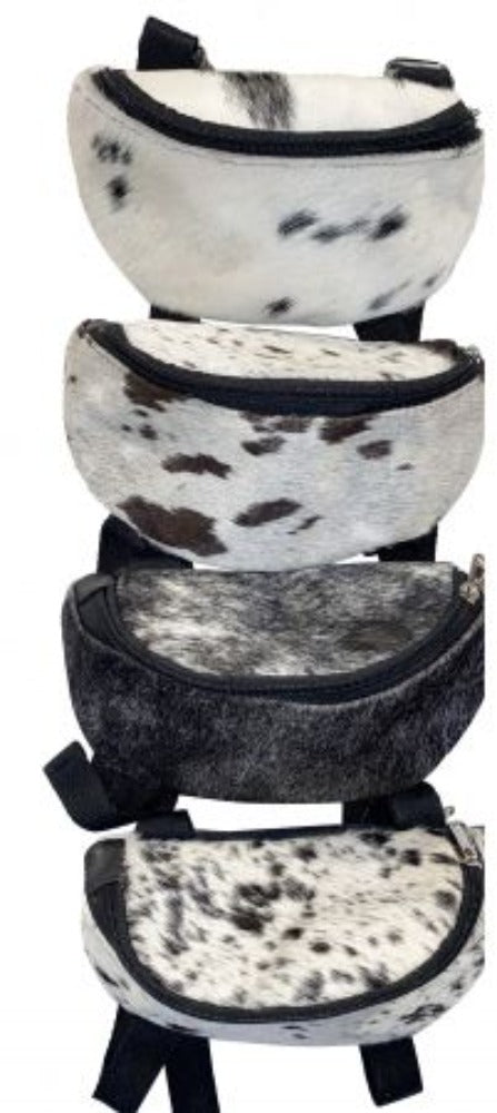 Cow Hair On Hide Saddle Pouch Trail Riding