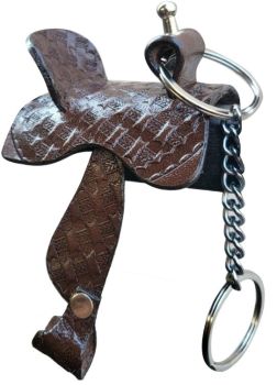 Mini Saddle Leather Key Chain