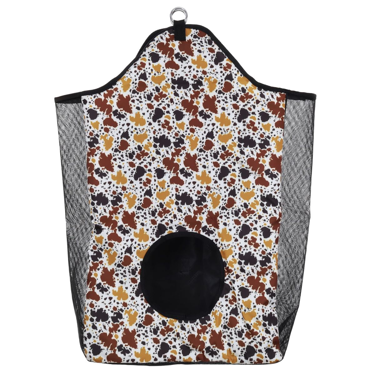 Showman Cow Print Hay Bag with Mesh Sides and Bottom