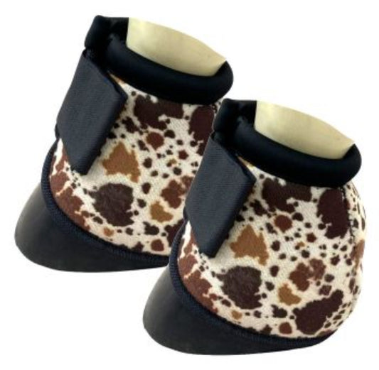 Showman Cow Print Elite Equine Bell Boot