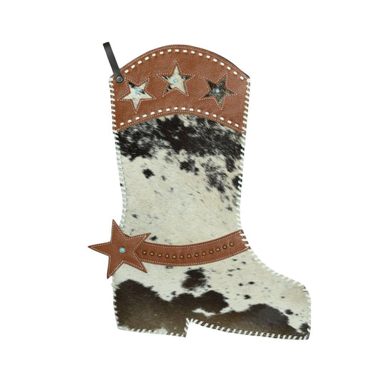 Cowboy Boot Christmas Stocking - Star's and Spur