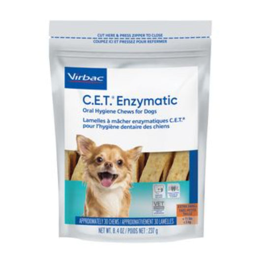 C.E.T. Enzymatic Oral Hygiene Chews for XS Dogs 30 ct.