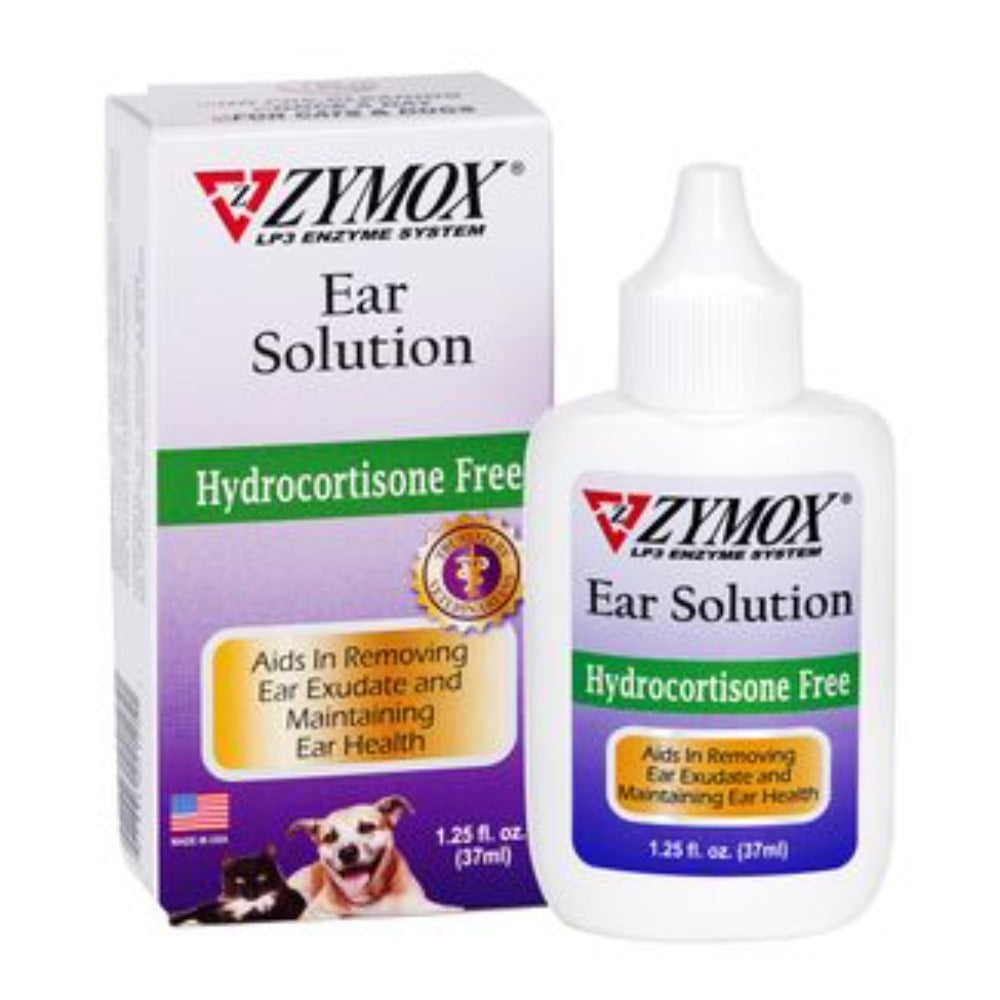 Zymox Ear Solution Hydrocortisone Free 1.25 oz.