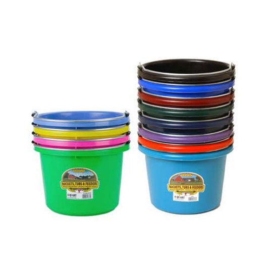 8 Quart Duraflex Plastic Flat Back Bucket