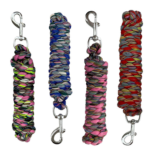 10' ft. Multi-Colored Cotton Lead Rope w/ Snap