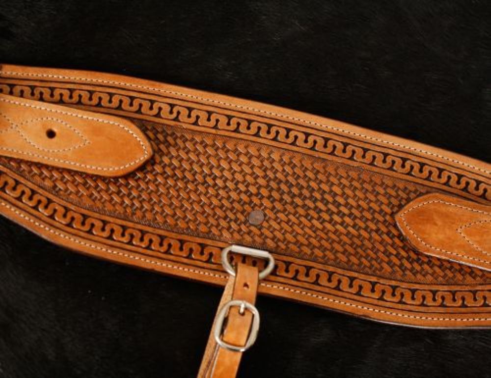 Heavy duty 5" Leather Backrigging Basketweave