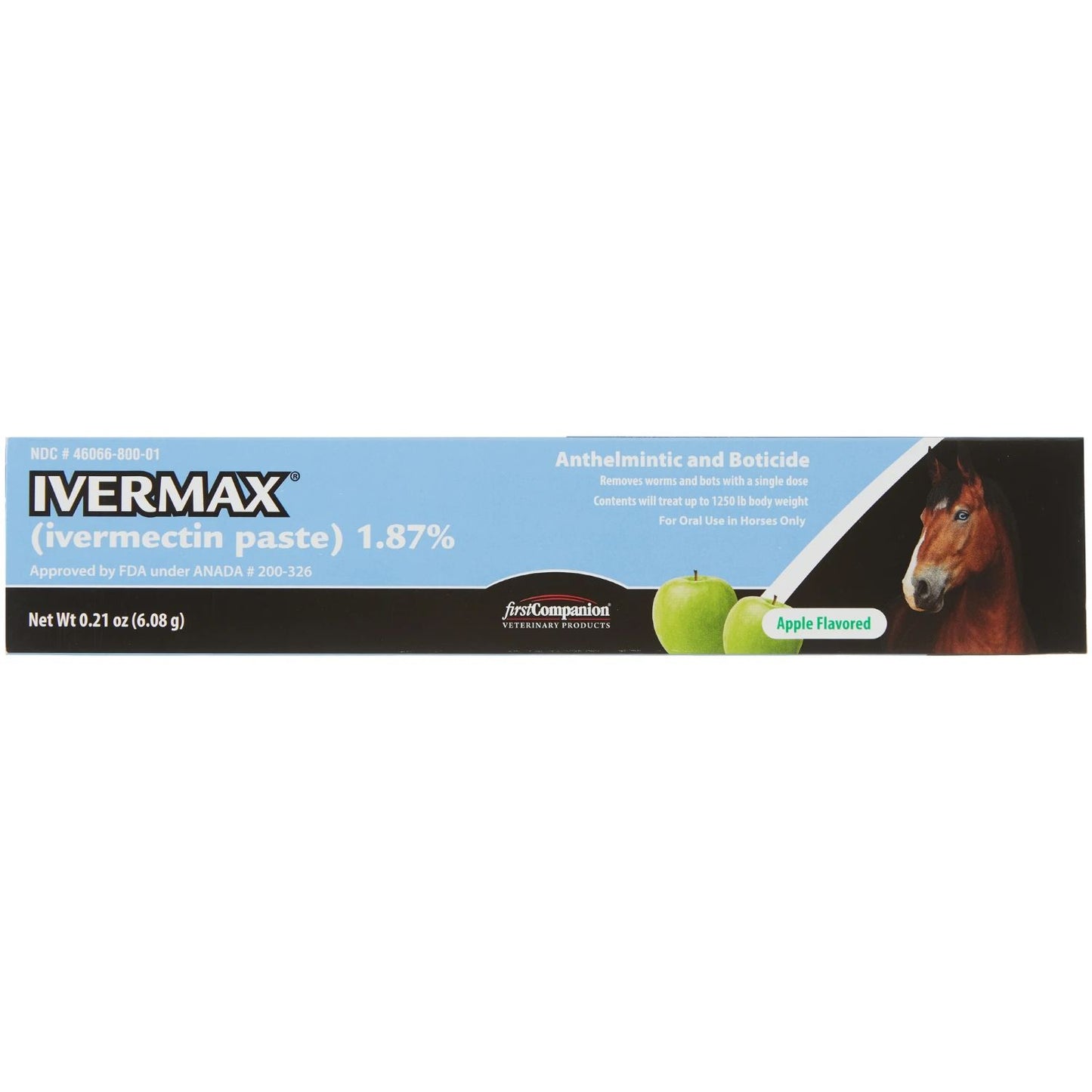 Ivermax Ivermectin 1.87% Equine Dewormer Paste - Apple