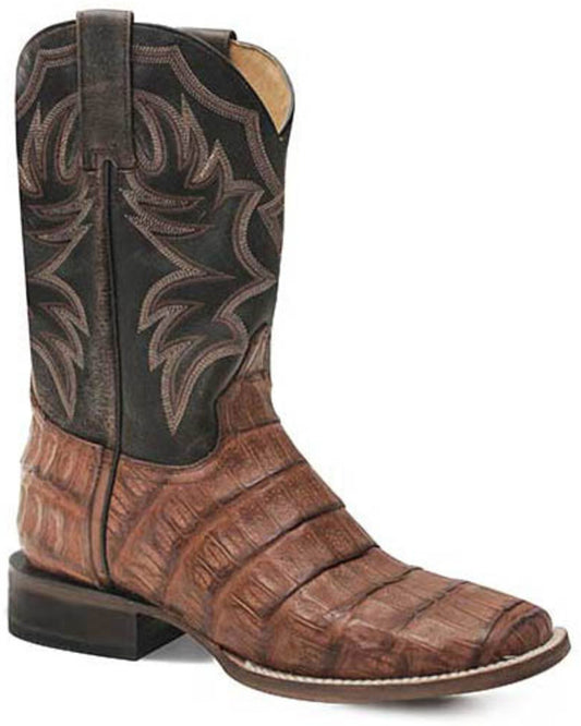 Roper Men's "All In" Caiman Square Toe Western Cowboy Boot