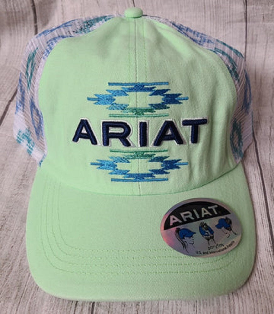 Women's Ariat Neon Green Hat w/ Mesh back