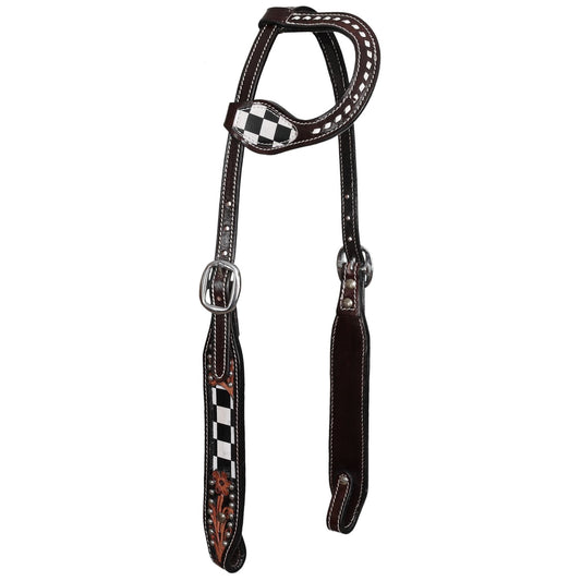 Showman Fast Lane Floral One Ear Headstall