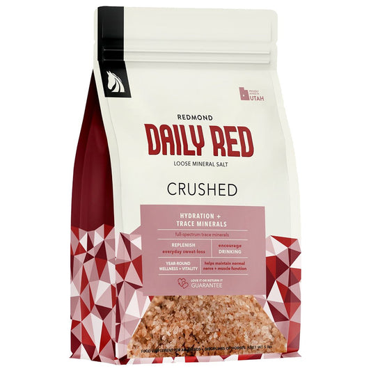 Daily Crushed Red Rock Mineral Supplement for Horses