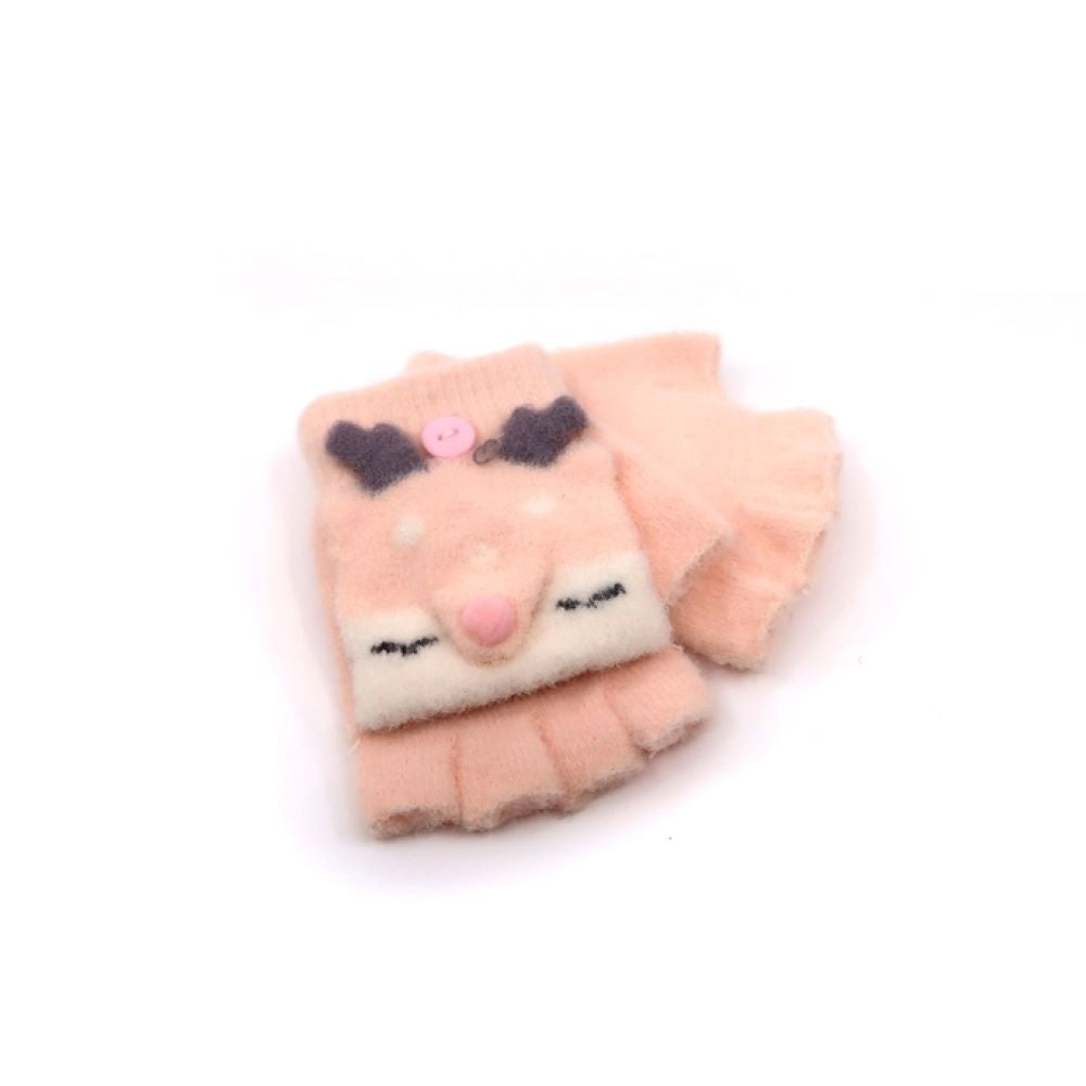 Kids Deer Knitted Gloves Mittens