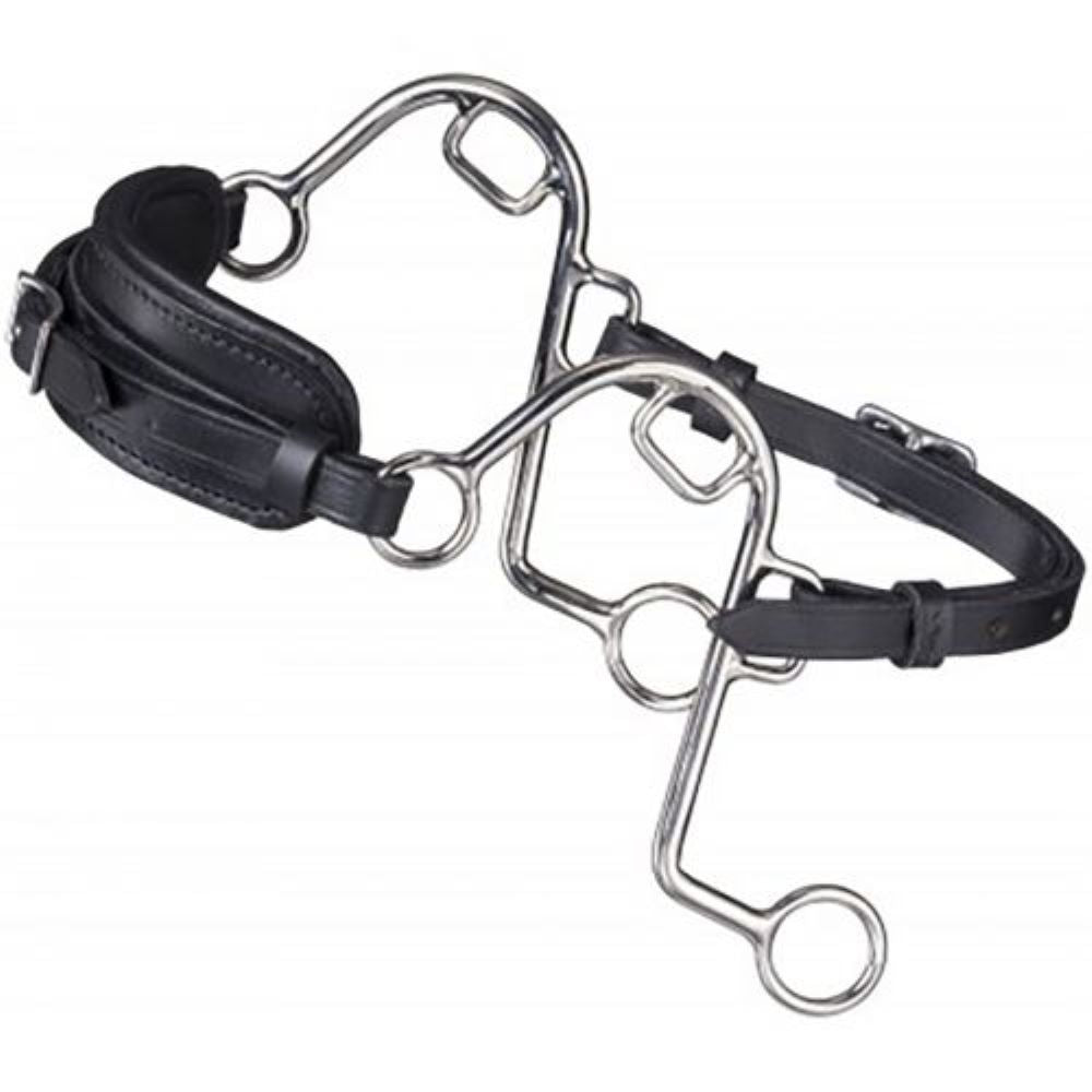 Showman Leather Nose Stainless Steel 'S' Hackamore