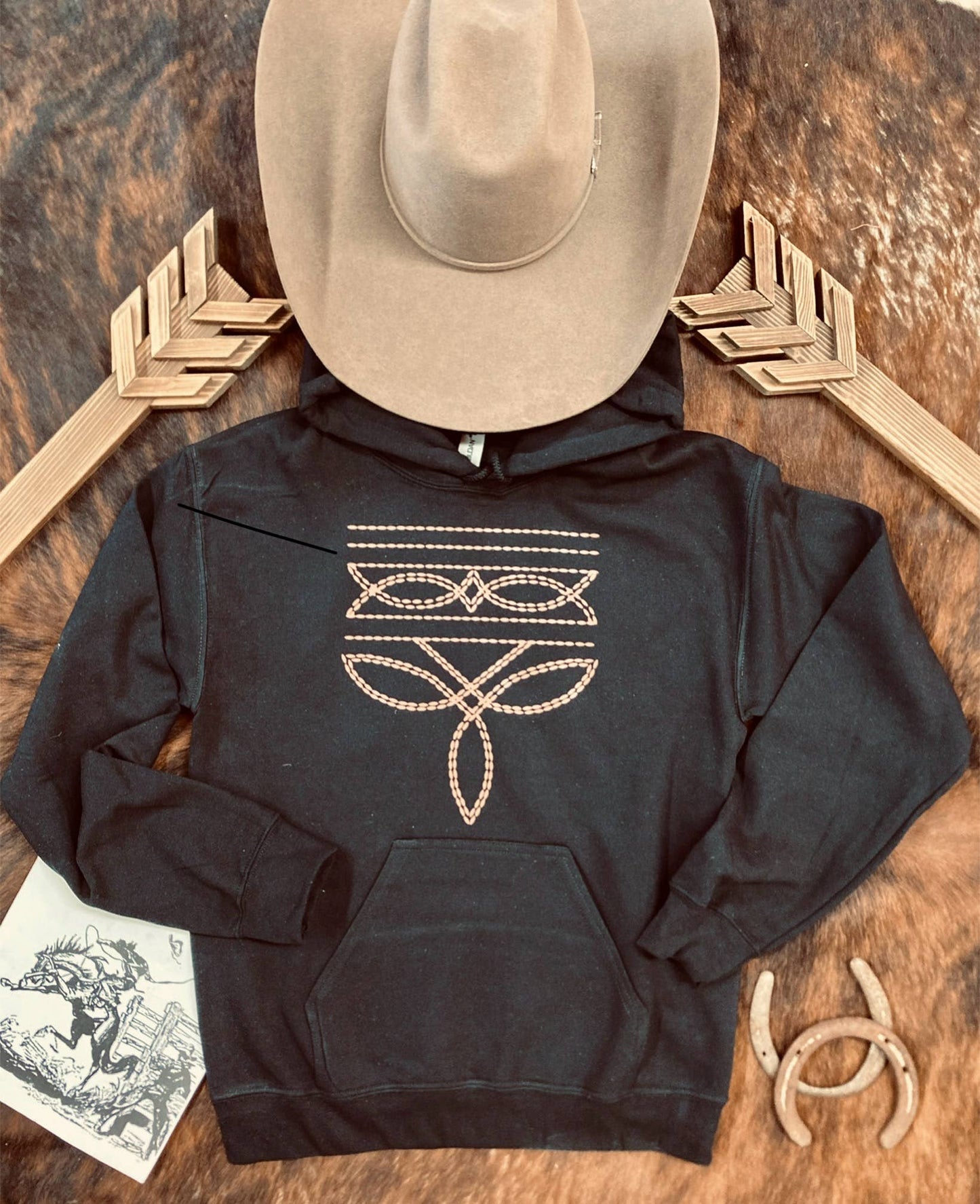 Double Bootstitch Hooded Sweatshirt 