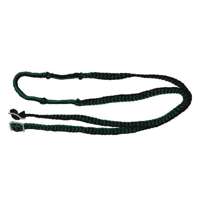 Showman 7' Braided Nylon Barrel Reins with Easy Grip Knots
