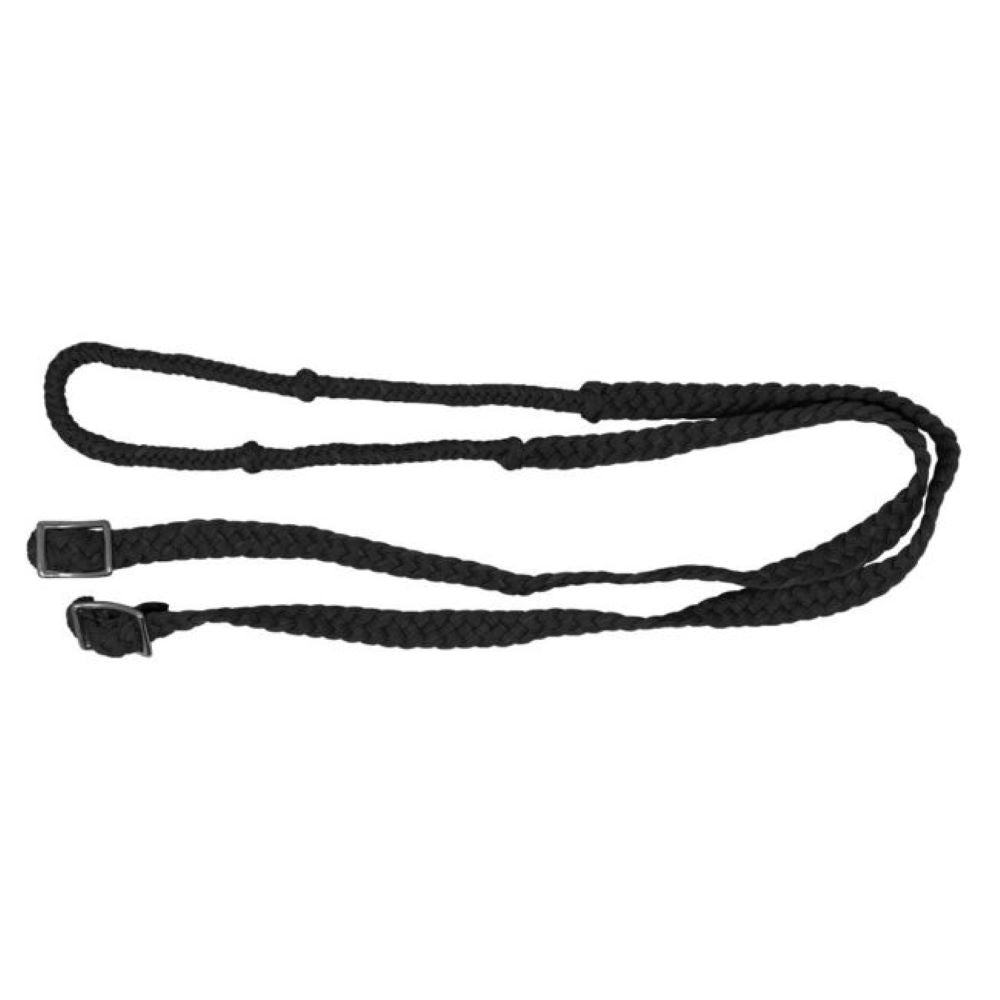 Showman 7' Braided Nylon Barrel Reins with Easy Grip Knots